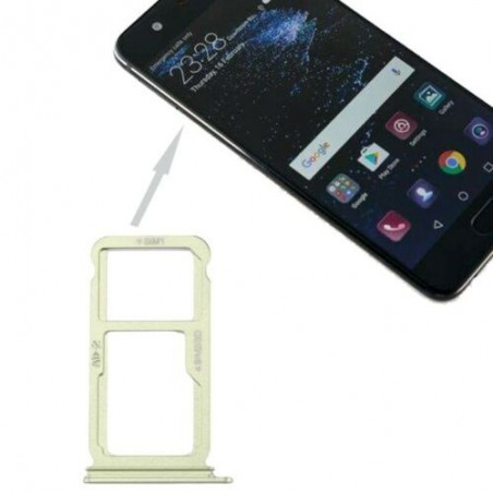 TIROIR SUPPORT CARTE DOUBLE SIM MICROSD DU HUAWEI P10 PLUS VERT