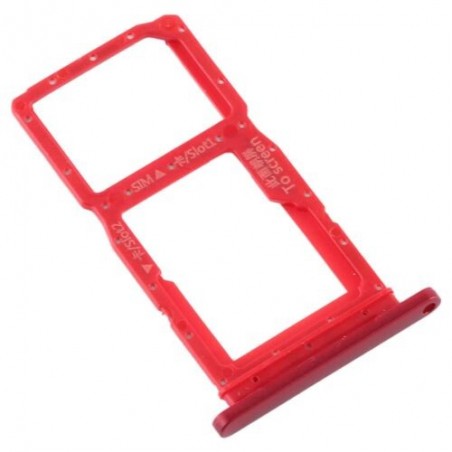 TIROIR SUPPORT CARTE DOUBLE SIM MICROSD DU HUAWEI HONOR 9X ROUGE