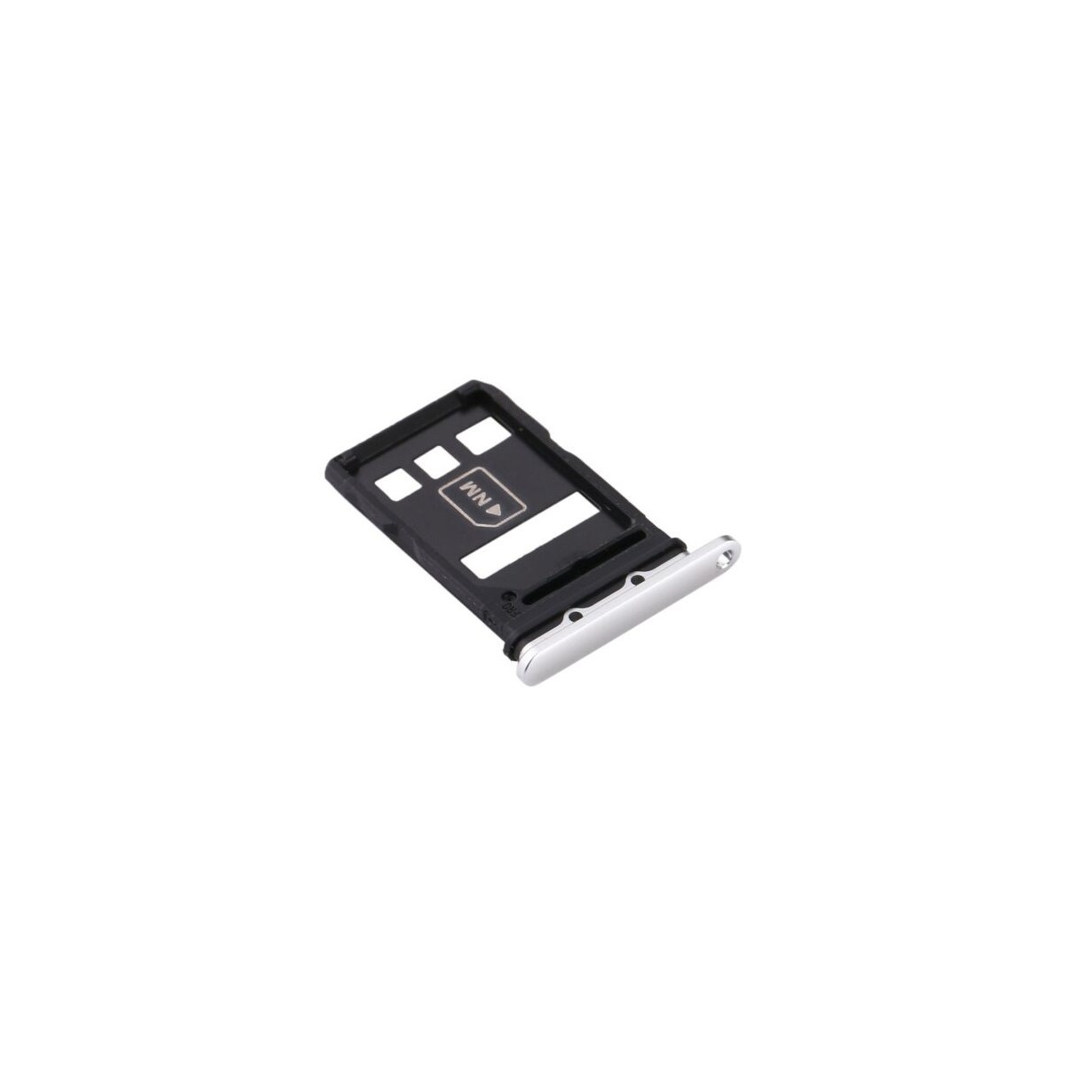 TIROIR SUPPORT CARTE DOUBLE SIM ET NANO MEMORY NM DU HUAWEI P40 ARGENT / SILVER TIROIR SUPPORT CARTE DOUBLE SIM ET NANO MEMORY NM DU HUAWEI P40 ARGENT / SILVER