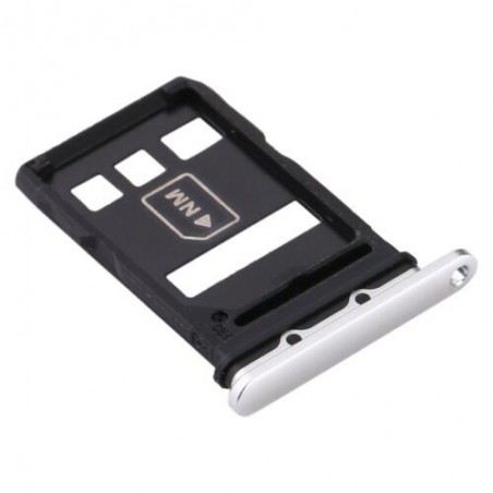 TIROIR SUPPORT CARTE DOUBLE SIM ET NANO MEMORY NM DU HUAWEI P40 ARGENT / SILVER