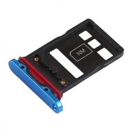 TIROIR SUPPORT CARTE DOUBLE SIM MICROSD DU HUAWEI P30 PRO BLEU