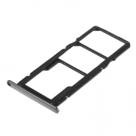 TIROIR SUPPORT CARTE DOUBLE SIM MICROSD DU HUAWEI Y6 2018 NOIR
