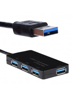 HUB 4 ports USB 3.0 Super haute vitesse adaptateur pour PC portable