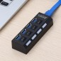 Hub Multiprise USB 3.0 avec 4 ports avec indicateur LED et interrupteurs individuels pour economiser l'énergie Hub Multiprise USB 3.0 avec 4 ports avec indicateur LED et interrupteurs individuels pour economiser l'énergie