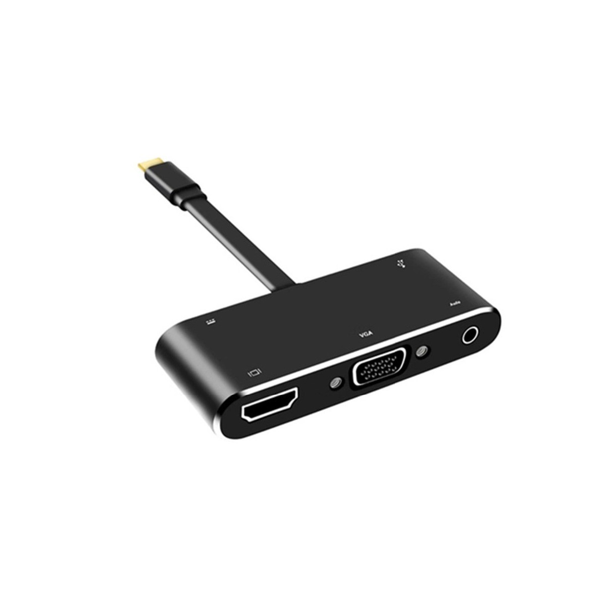 Adaptateur USB C vers HDMI 4K 5 en 1 Type-C vers HDMI / VGA / Audio / Port USB 3.0 + Port USB C (PD) Convertisseur pour MacBook 