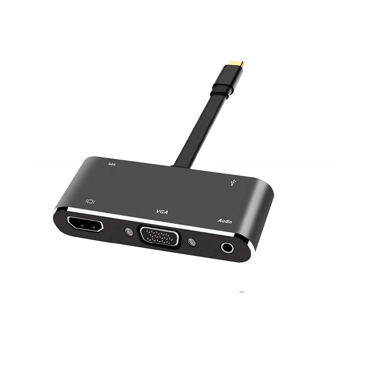 Adaptateur USB C vers HDMI 4K 5 en 1 Type-C vers HDMI / VGA / Audio / Port USB 3.0 + Port USB C (PD) Convertisseur pour MacBook