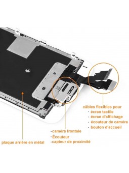 BLOC LCD POUR IPHONE 6S BLANC TOUT ASSEMBLÉ VITRE TACTILE + ECRAN LCD + 1 VERRE TREMPÉ + JOINT