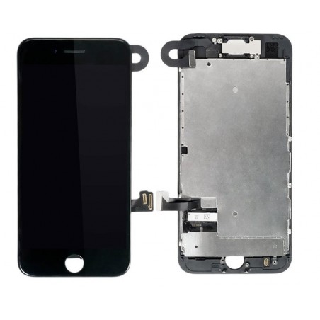 BLOC LCD POUR IPHONE 7 NOIR TOUT ASSEMBLÉ VITRE TACTILE + ECRAN LCD + 1 VERRE TREMPÉ + JOINT