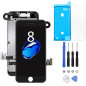 BLOC LCD POUR IPHONE 8 NOIR TOUT ASSEMBLÉ VITRE TACTILE + ECRAN LCD REMPLACEMENT + OUTILS + 1 VERRE TREMPÉ + JOINT BLOC LCD POUR IPHONE 8 NOIR TOUT ASSEMBLÉ VITRE TACTILE + ECRAN LCD REMPLACEMENT + OUTILS + 1 VERRE TREMPÉ + JOINT