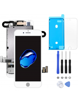 BLOC LCD POUR IPHONE 7 PLUS BLANC TOUT ASSEMBLÉ VITRE TACTILE + ECRAN LCD REMPLACEMENT + OUTILS + VERRE TREMPE + JOINT