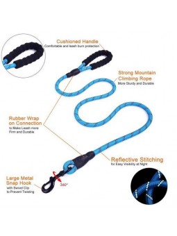 Laisse bleu pour Chien en Nylon Réglable Solide de Haute Qualité Réfléchissant 1,5 m Corde Grands ou Moyens Chiens