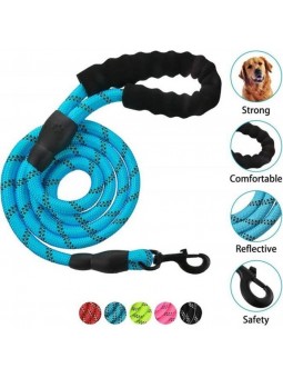 Laisse bleu pour Chien en Nylon Réglable Solide de Haute Qualité Réfléchissant 1,5 m Corde Grands ou Moyens Chiens