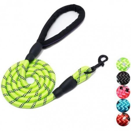 Laisse vert pour Chien en Nylon Réglable Solide de Haute Qualité Réfléchissant 1,5 m Corde Grands ou Moyens Chiens