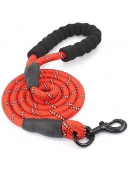 Laisse rouge pour Chien en Nylon Réglable Solide de Haute Qualité Réfléchissant 1,5 m Corde Grands ou Moyens Chiens