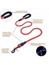 Laisse rouge pour Chien en Nylon Réglable Solide de Haute Qualité Réfléchissant 1,5 m Corde Grands ou Moyens Chiens