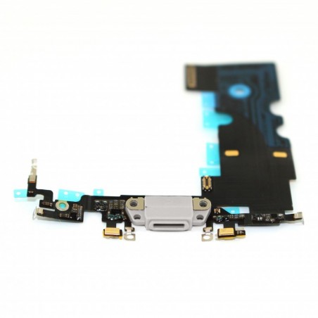 Nappe dock flex connecteur de charge blanc micro antenne pour iPhone 8