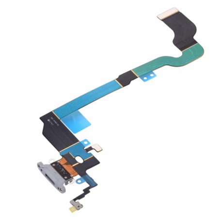 Nappe dock flex connecteur de charge Gris avec micro et antenne pour iPhone X