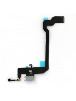 Nappe connecteur port de charge charging flex pour iPhone Xs Argent