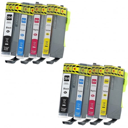 8 Cartouches compatibles avec HP364XL