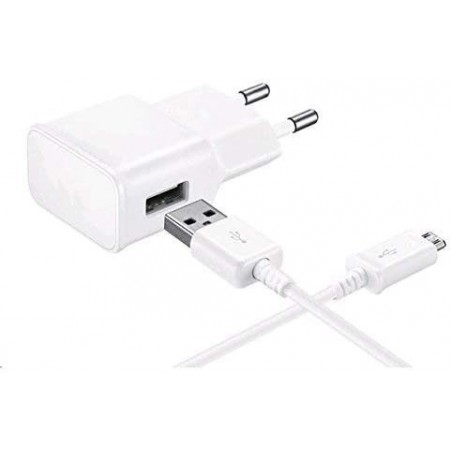 Chargeur pour Samsung Galaxy J3/ J3 2017/J2 2018/J5 /J5 2017 + Câble Micro-USB - CHARGEUR MICRO USB BLANC-iP