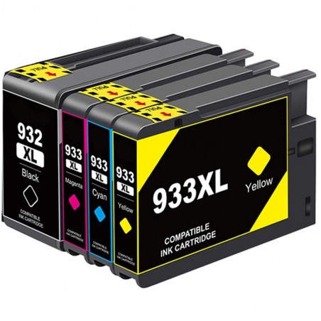4 Cartouches compatible avec HP932-933XL