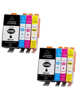8 Cartouches compatible avec HP920XL