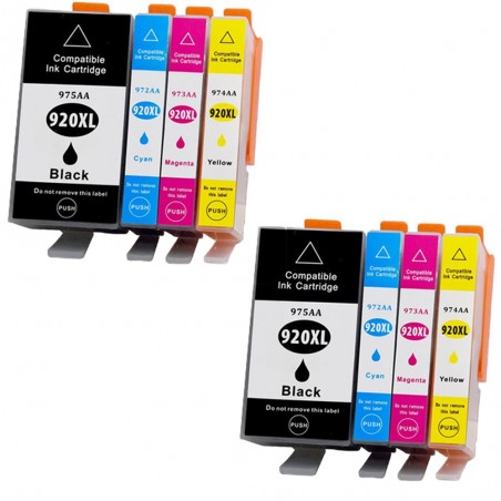 8 Cartouches compatible avec HP920XL