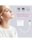 Adaptateur Jack 3.5mm casque audio & Chargeur pour iPhone Blanc