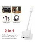 Adaptateur Jack 3.5mm casque audio & Chargeur pour iPhone Blanc