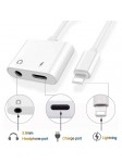 Adaptateur Jack 3.5mm casque audio & Chargeur pour iPhone Blanc