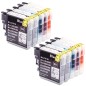 10 Cartouches compatible avec Brother LC-980-985-1100 10 Cartouches compatible avec Brother LC-980-985-1100