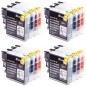16 Cartouches compatible avec Brother LC-980-985-1100 16 Cartouches compatible avec Brother LC-980-985-1100