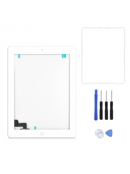 Vitre Tactile pour iPad 2 Blanc Pré Assemblée + Joint Avec Outils