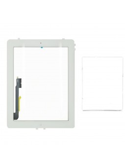 Vitre Tactile pour iPad 4 Blanc Pré Assemblée + Joint Blanc Avec outils