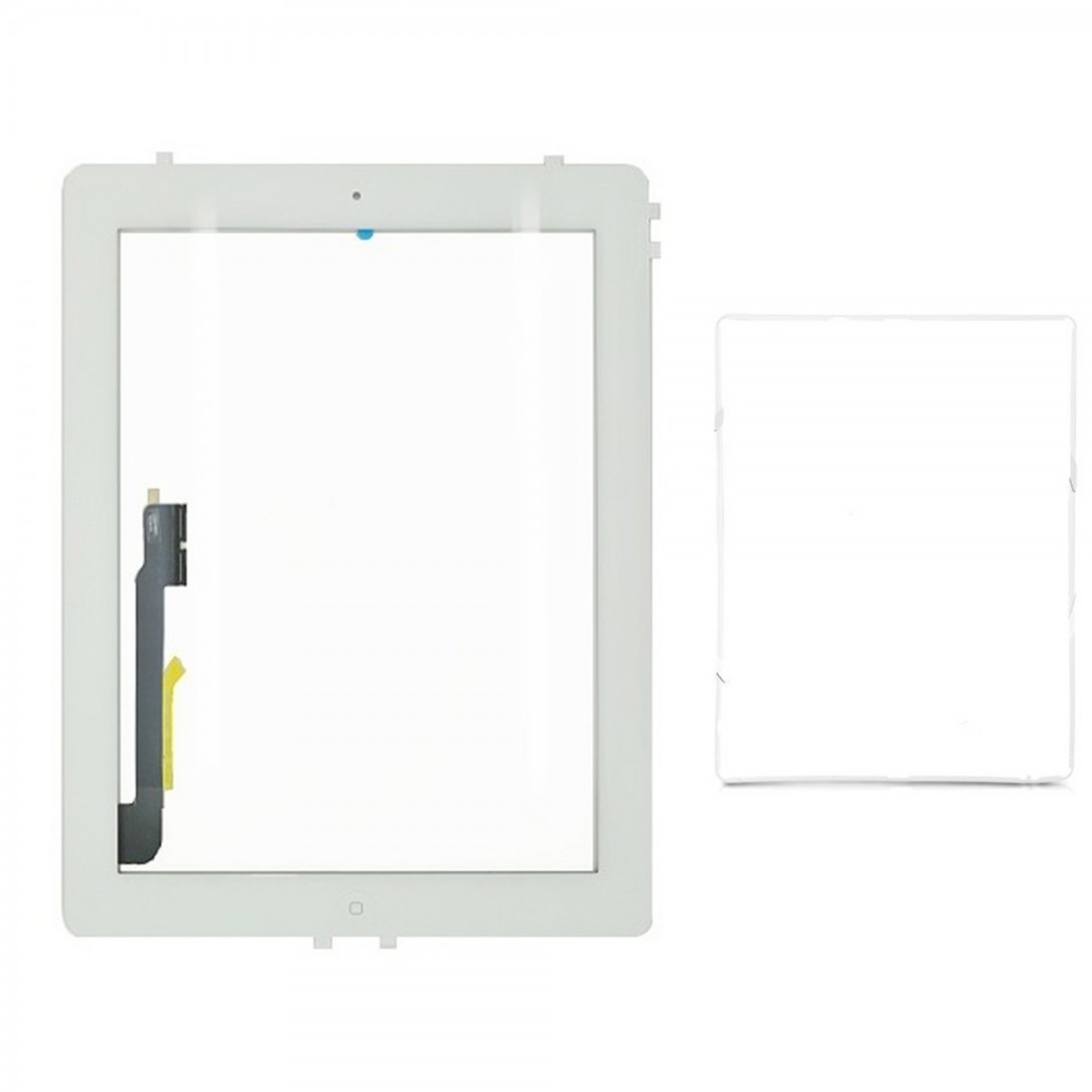 Vitre Tactile pour iPad 4 Blanc Pré Assemblée + Joint Blanc Avec outils
