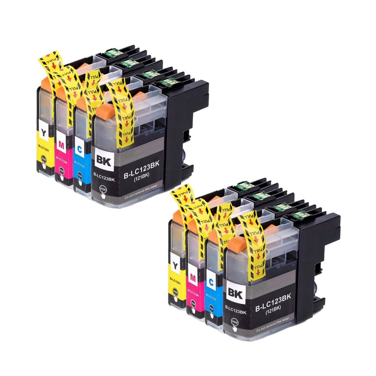8 Cartouches compatibles BROTHER LC123 LC125 LC127 XL 8 Cartouches compatibles BROTHER LC123 LC125 LC127 XL