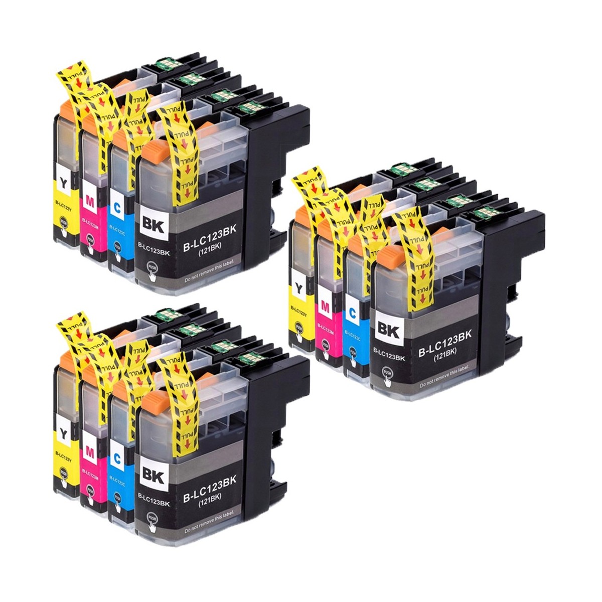 12 Cartouches compatibles BROTHER LC123 LC125 LC127 XL 12 Cartouches compatibles BROTHER LC123 LC125 LC127 XL