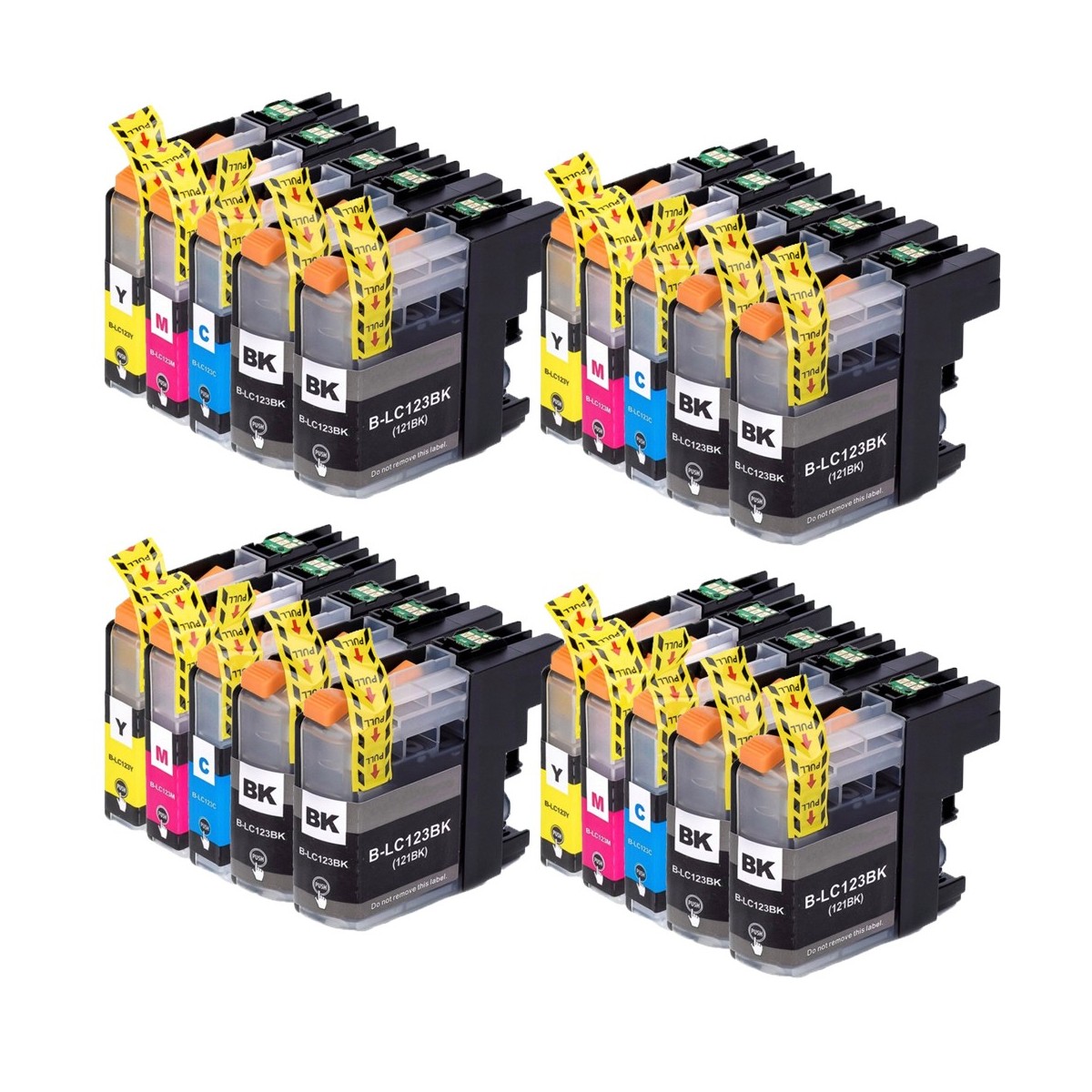 20 Cartouches compatibles BROTHER LC123 LC125 LC127 XL (8BK+4C+4M+4Y) 20 Cartouches compatibles BROTHER LC123 LC125 LC127 XL (8BK+4C+4M+4Y)