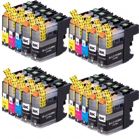20 Cartouches compatibles BROTHER LC123 LC125 LC127 XL (8BK+4C+4M+4Y)