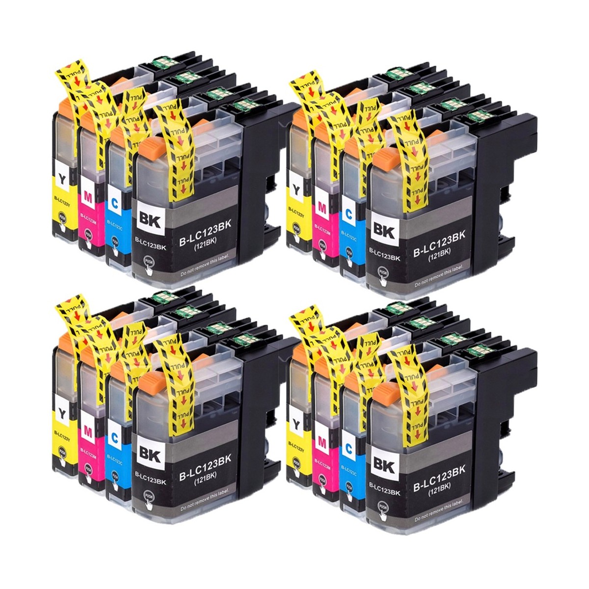 16 Cartouches compatibles BROTHER LC123 LC125 LC127 XL 16 Cartouches compatibles BROTHER LC123 LC125 LC127 XL