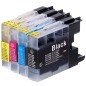 4 Cartouches compatible avec Brother LC1220/LC1240/LC1280