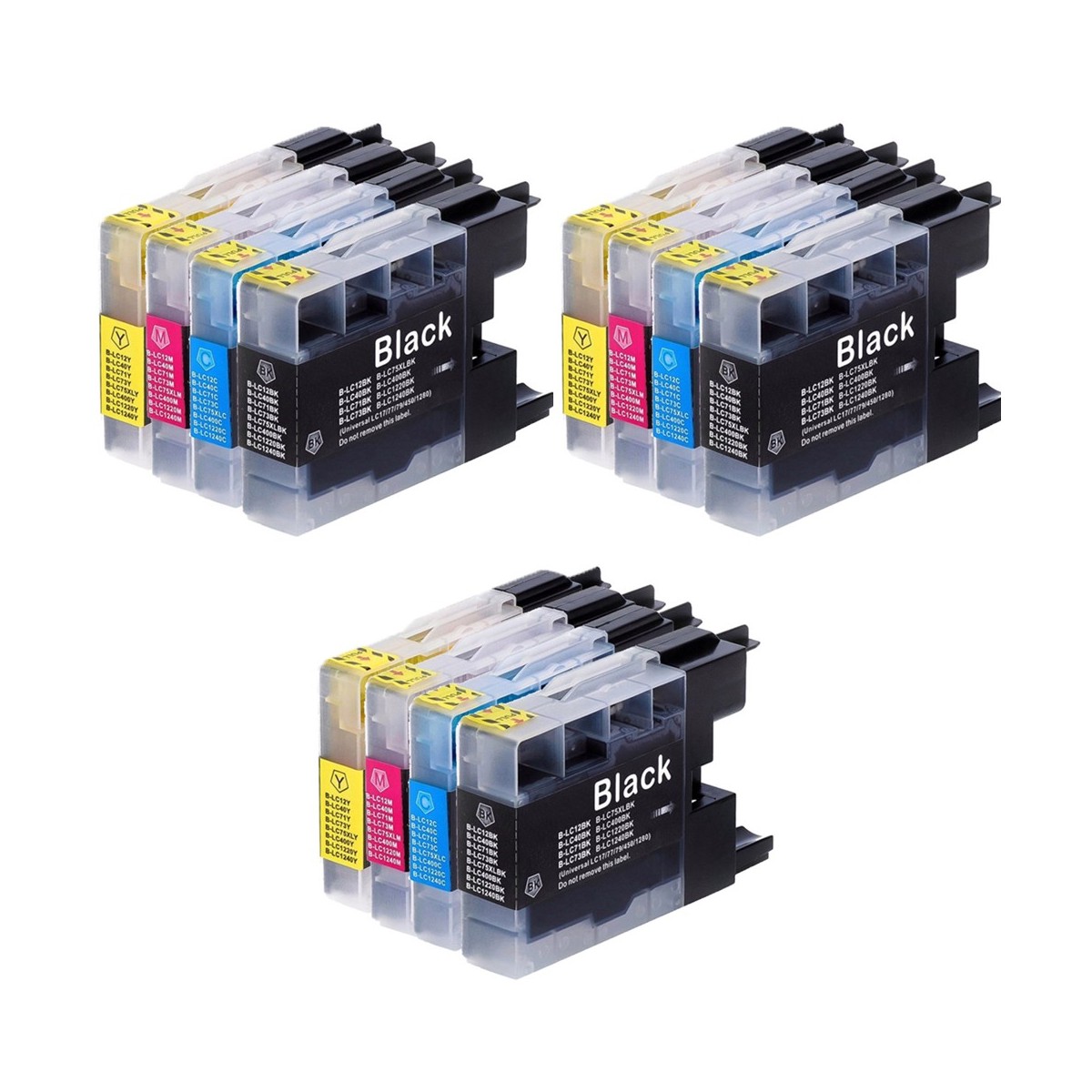 12 Cartouches compatible avec Brother LC1220/LC1240/LC1280 12 Cartouches compatible avec Brother LC1220/LC1240/LC1280