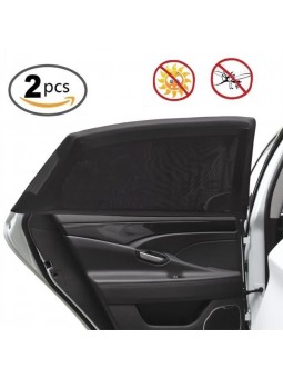 Lot de 2 Pare-Soleil Latéraux maille respirante Mesh pare-soleil de voiture anti-UV 52x120cm