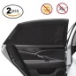 Lot de 2 Pare-Soleil Latéraux maille respirante Mesh pare-soleil de voiture anti-UV 52x120cm
