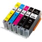 5 Cartouches compatibles Canon PGI-550 CLI-551 5 Cartouches compatibles Canon PGI-550 CLI-551