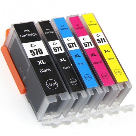 5 Cartouches compatibles Canon PGI-570 CLI-571