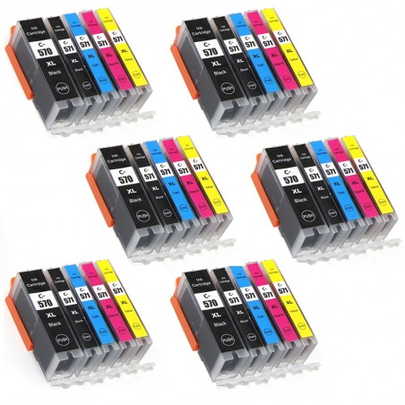 30 Cartouches compatibles Canon PGI-570 CLI-571
