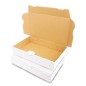 100 Boîtes pour expédition en carton blanc 240x160x45mm
