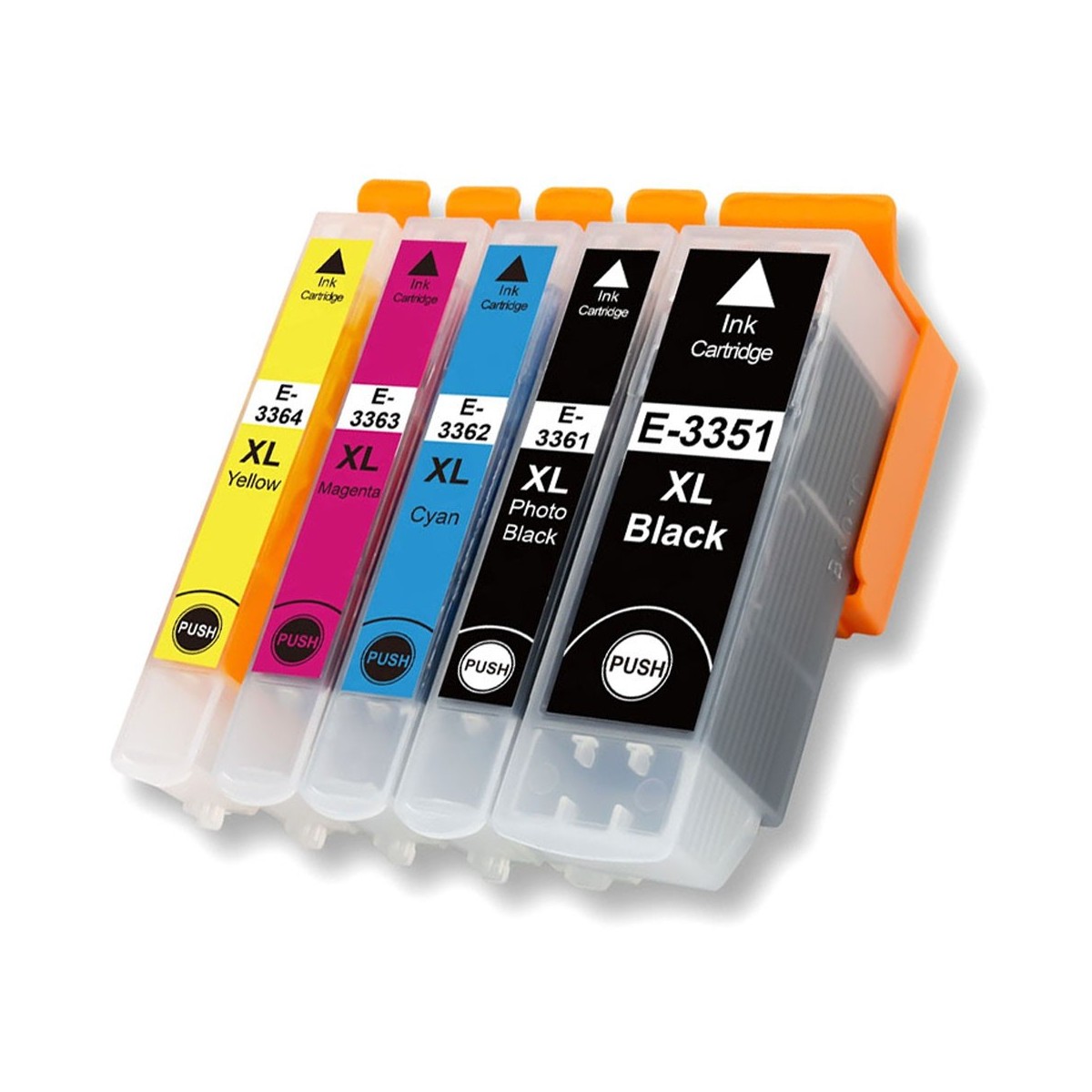 5 Cartouches compatibles avec EPSON T33 XL (Série Orange) 5 Cartouches compatibles avec EPSON T33 XL (Série Orange)