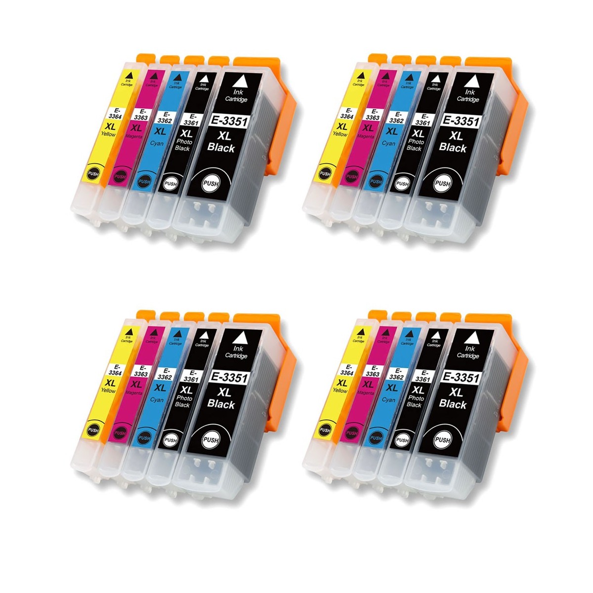 20 Cartouches compatibles avec EPSON T33 XL (Série Orange)